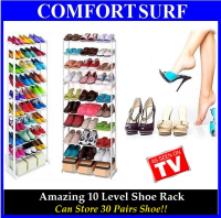 Amazing 10 Level Shoe Rack - Can Store 30 Pairs Shoes!!
